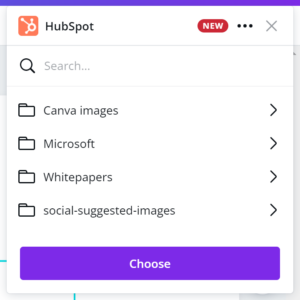 Hubspot image files in Canva